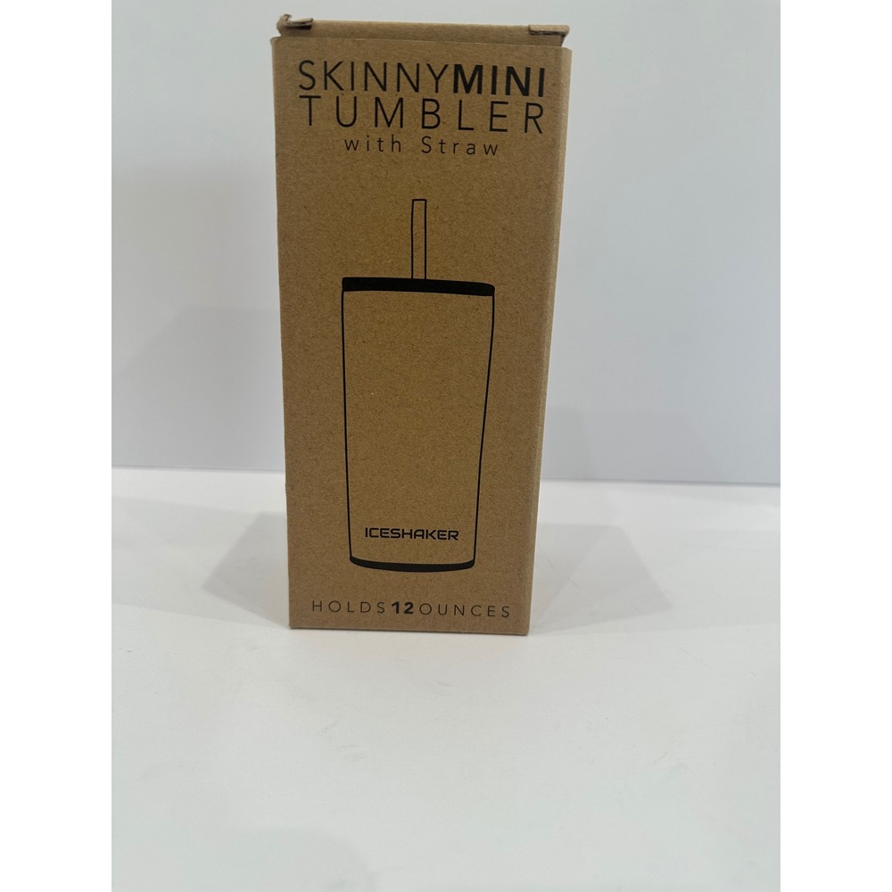 Ice Shaker Skinny Mini Tumbler 12oz Pink Insulated Stainless Steel with Straw - Picture 5 of 6